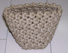 花結び編みかご